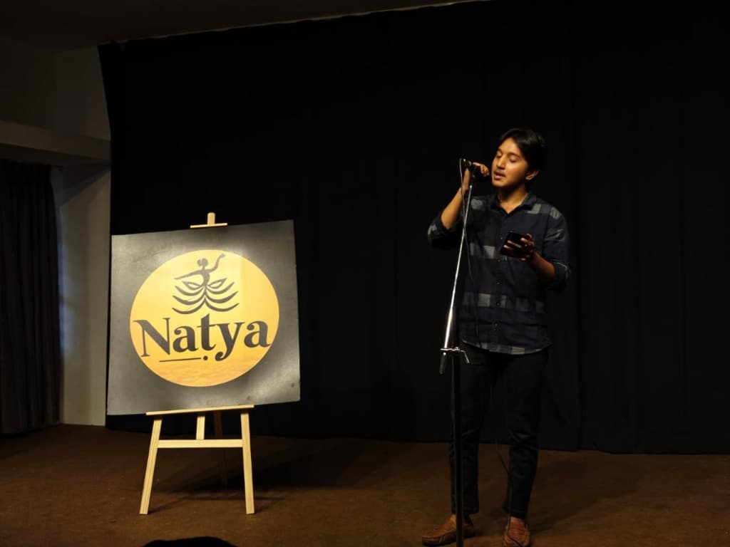 Student performing at Natya event.